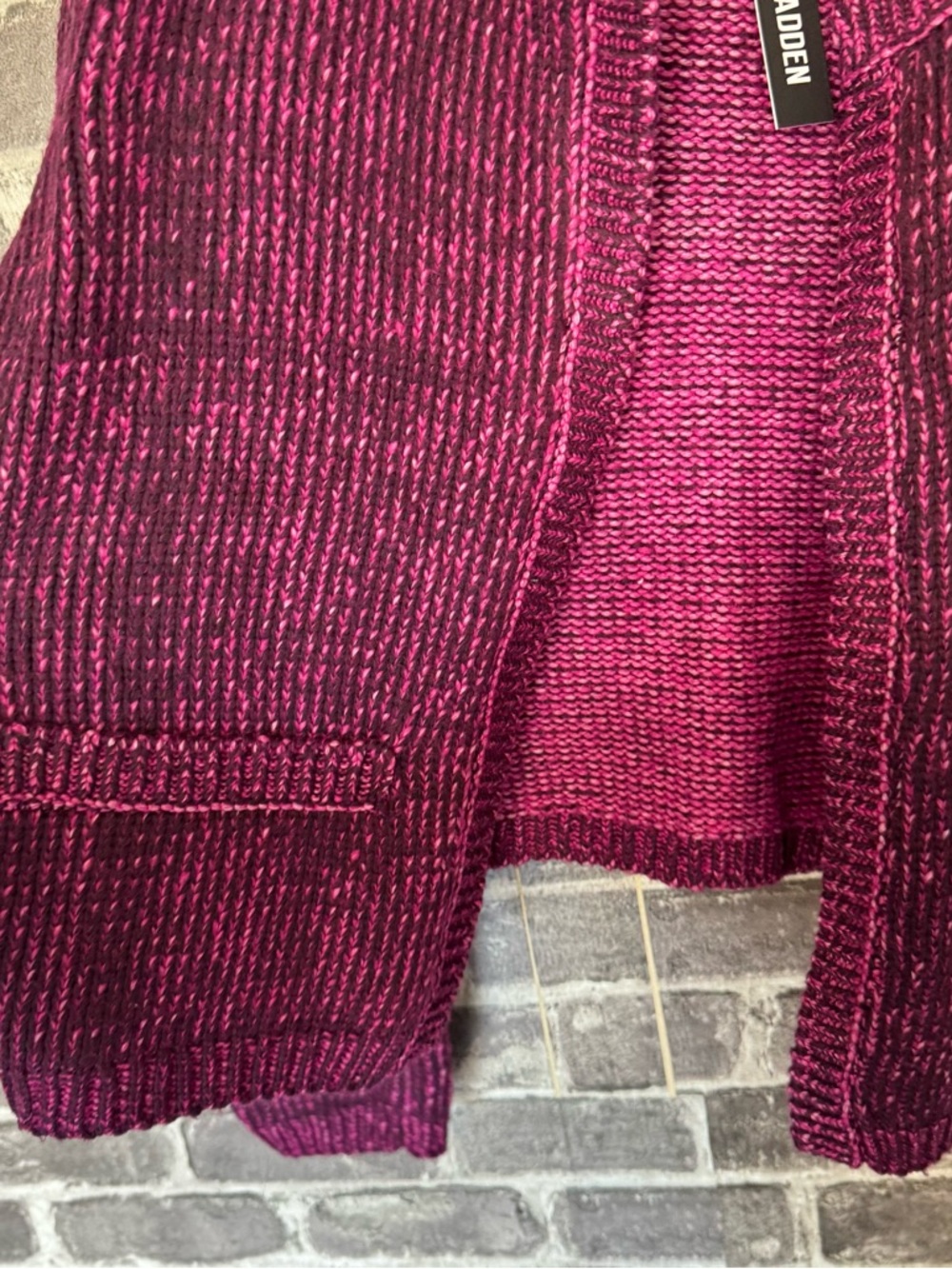 NWT Steve Madden Emelia Sweater Jacket in Aubergine purple knit - Picture 7 of 10